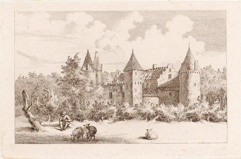 Het huis Ter Haer bij Vleuten 1790, objectnr A 16581