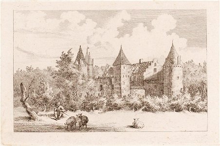 Het huis Ter Haer bij Vleuten 1790, objectnr A 16581