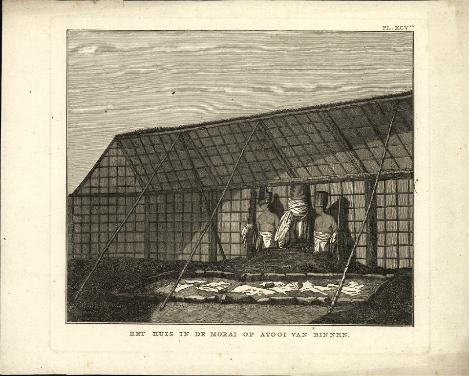 Het huis in de Morai op Atooi van binnen, objectnr A 58313