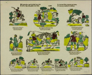 Het paarden spel is fraai om zien-Catchpenny print-Borms 0568
