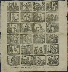 Het trouwgeval en wonderlijk schouwspel, Staat hier nu afgebeeld van Urbanus en Isabel-Catchpenny print-Borms 0737