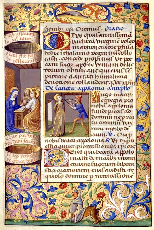 Heures de Charles VIII 109V Sainte Appoline (page)