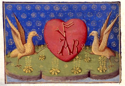 Heures de Charles VIII fol. 112V Blason de Antoine Vérard
