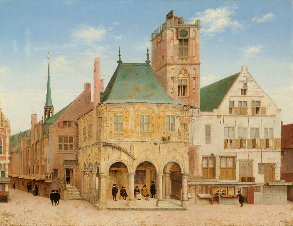 Het oude stadhuis in Amsterdam Rijksmuseum SK-C-1409