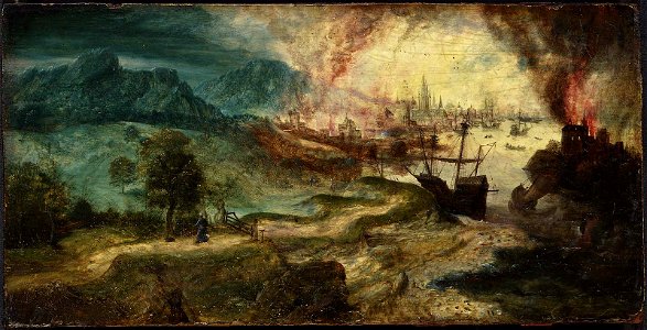 Herri Met De Bles - Landscape with Burning City - 46.1143 - Museum of Fine Arts
