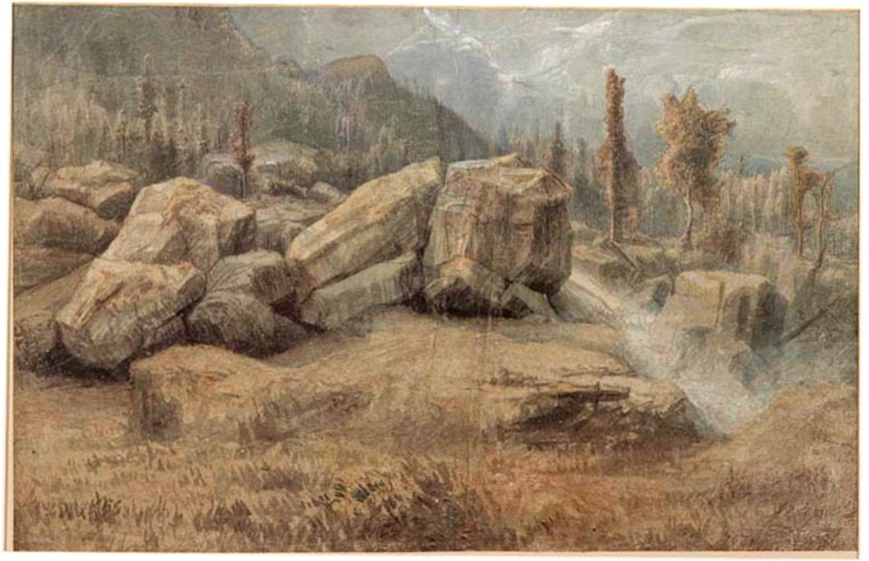 Lars Hertervig - Fjell og skoglandskap - Stavanger kunstmuseum - SG.0298