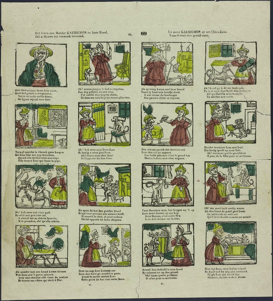 Het leven van moeder Gaudichon en haer hond-Catchpenny print-Borms 0590