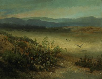 Hermann Herzog - Between the Sierras and the coast range, California. Free illustration for personal and commercial use.