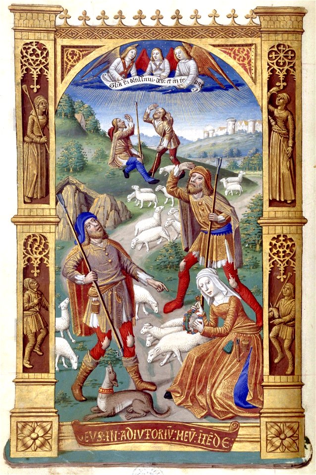 Heures de Charles VIII 039V Annonce aux bergers