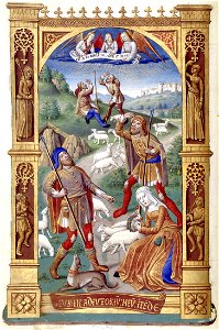 Heures de Charles VIII 039V Annonce aux bergers