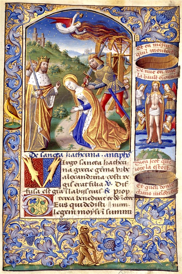 Heures de Charles VIII fol. 108R Sainte Catherine