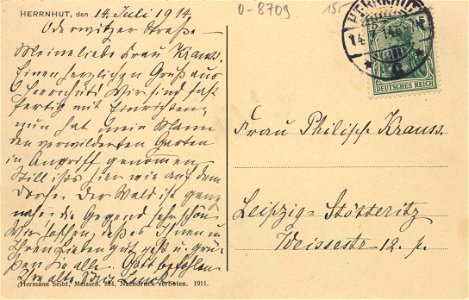 Herrnhut, Sachsen - Am Platz (back) (Zeno Ansichtskarten)