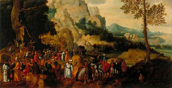 Herri met de Bles - Landscape with Saint John the Baptist Preaching - Google Art Project