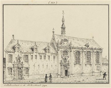 Het cellebroedersklooster (cellebroeders zijn de latere alexianen) in de Nokerstraat, 1790