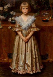 Girl and Goldfish Bowl by Albert Herter