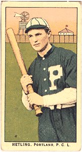 Hetling, Portland Team, baseball card portrait LCCN2008677308