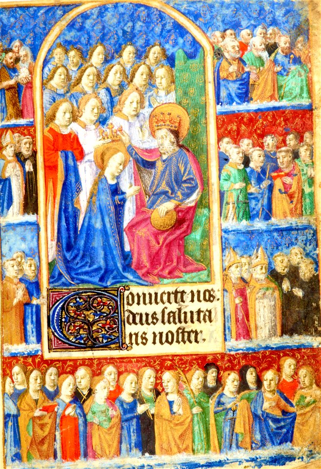 Heures de Jeanne de France BnF NAL 3244 f118r - Couronnement de la Vierge