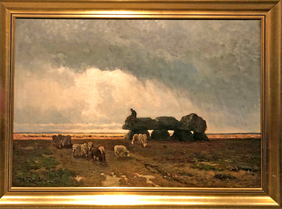 Het hunebed van Tynaarlo1 1861 door Willem Roelofs (1822-1897)