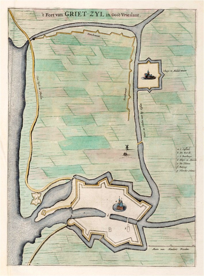 Het fort van Griet-Zijl (Greetsiel) in Oost-Friesland (Atlas van Loon)