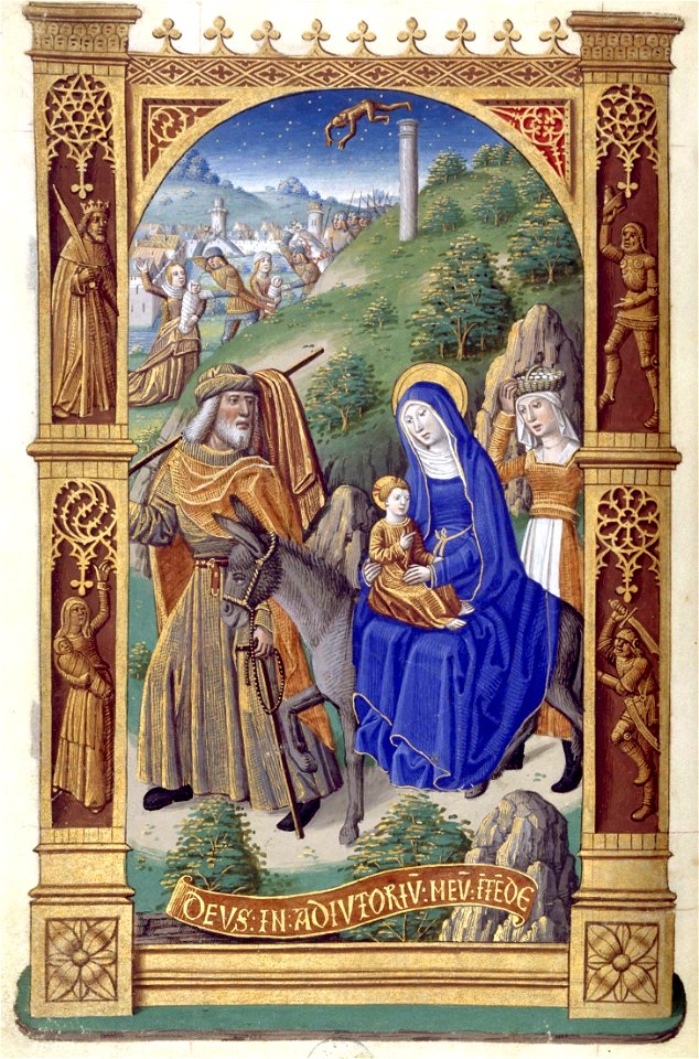 Heures de Charles VIII 048V Fuite en Égypte