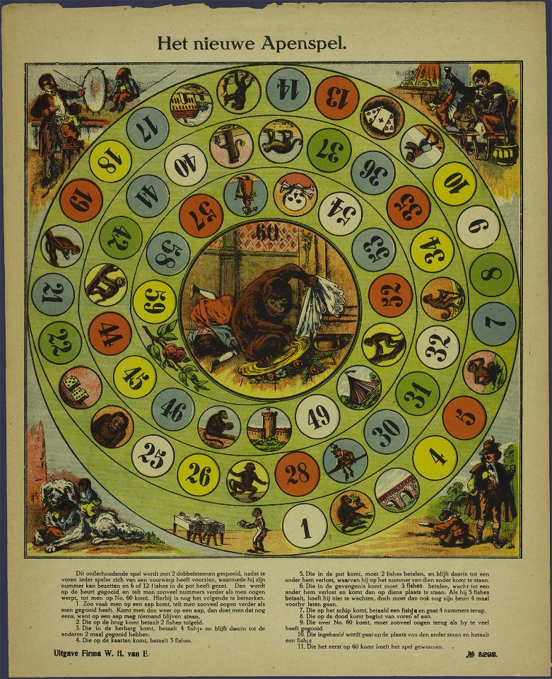 Het nieuwe apenspel-Catchpenny print-PRENT 0079