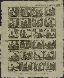 Hier hebt gy het leven en bedryf, van Jan de Wasscher met zijn wijf-Catchpenny print-Borms 0723