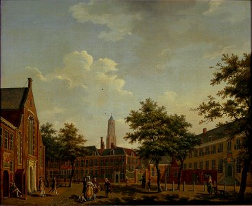 Het Janskerkhof te Utrecht Centraal Museum 20545. Free illustration for personal and commercial use.