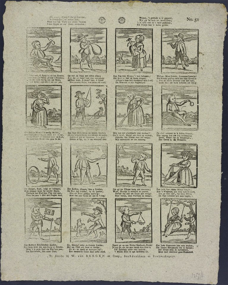 Het meest, ô jeugd! dat gy hier ziet, is kinderspel, en anders niet-Catchpenny print-Borms 0350