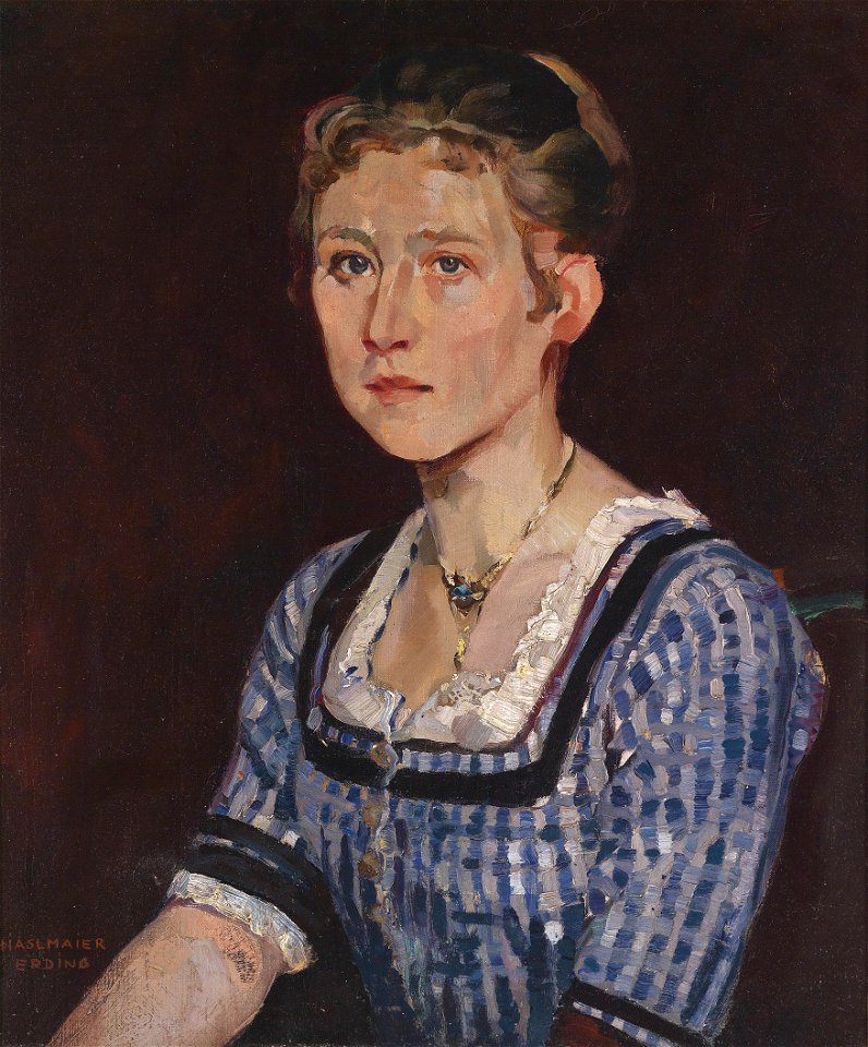 Hiasl Maier-Erding Mädl in blauer Tracht