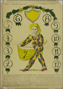 Het nieuw Arlequin spel-Catchpenny print-PRENT 0137