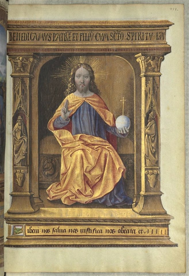 Heures de Louis de Laval - BNF Lat920 f253r (Sauveur bénissant)