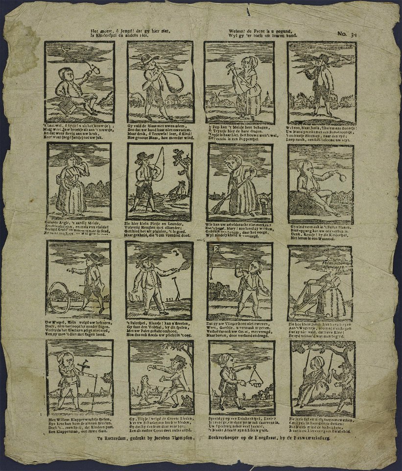 Het meest, ô jeugd! dat gy hier ziet, is kinderspel, en anders niet-Catchpenny print-Borms 0399