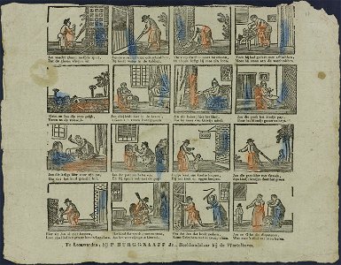 Hier heeft men 't leven en bedrijf, Van Jan de Wasser en zijn wijf-Catchpenny print-Borms 0992A
