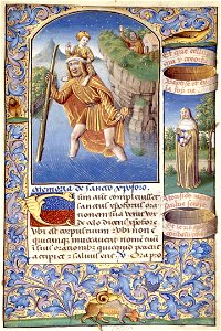 Heures de Charles VIII fol. 106R Saint Cristophe