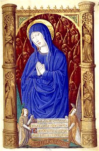 Heures de Charles VIII 016R Vierge en oraison
