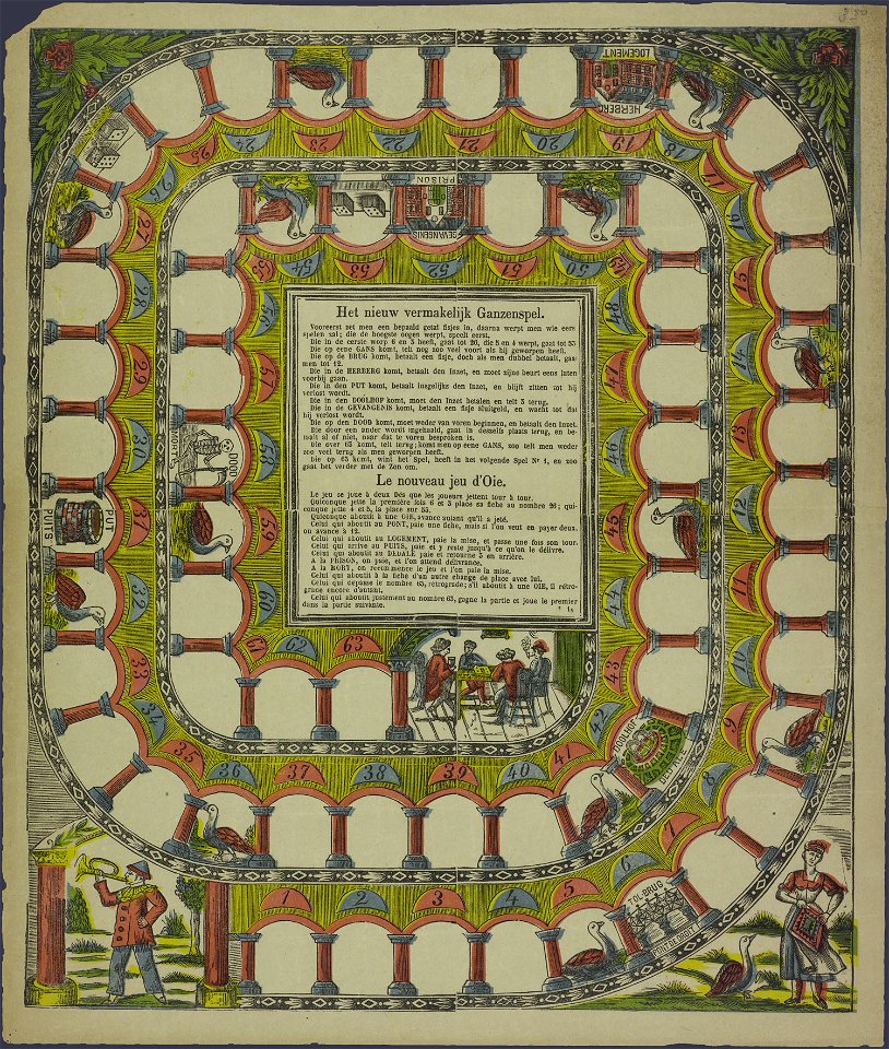 Het nieuw vermakelijk ganzenspel-Catchpenny print-PRENT 0138