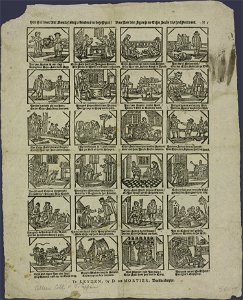 Hier is al weer wat nieuws voor u kinders in deze prent, van Jan van Spanje en Trijn Salie 't is heel pertinent-Catchpenny print-SMC K 0083