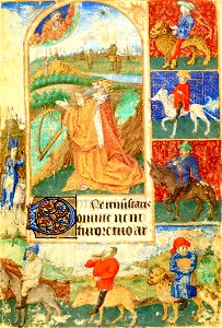 Heures de Jeanne de France BnF NAL 3244 f127r - David en prière de pénitence