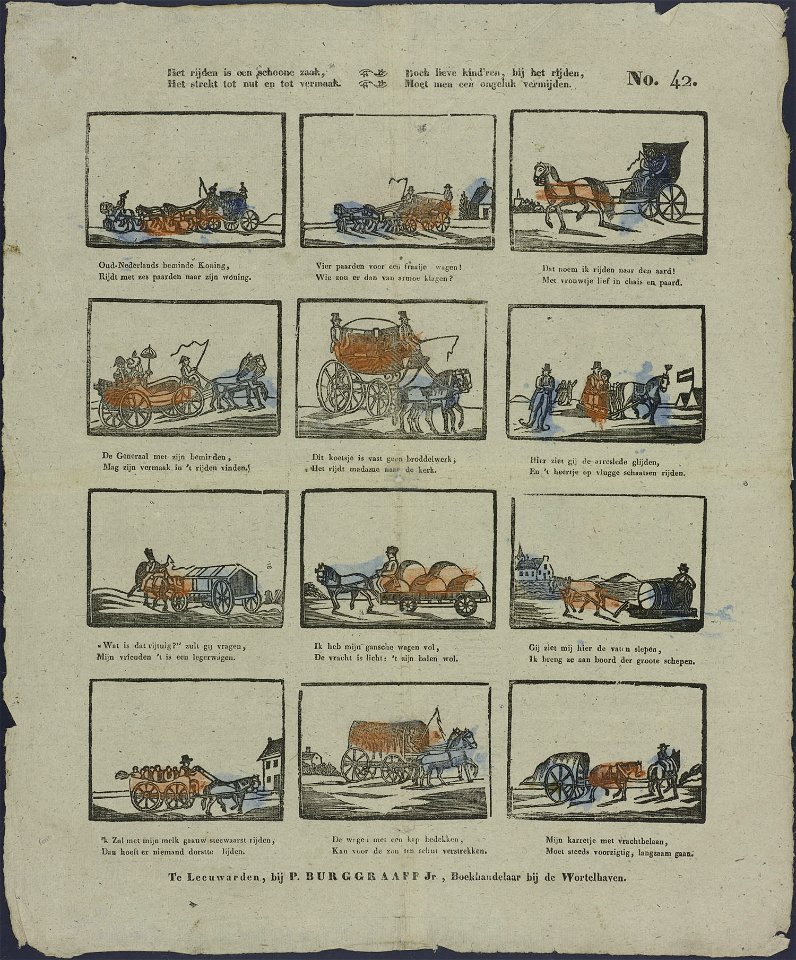 Het rijden is een schoone zaak, Het strekt tot nut en tot vermaak-Catchpenny print-Borms 1001