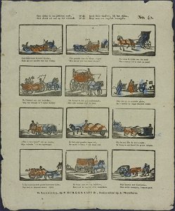 Het rijden is een schoone zaak, Het strekt tot nut en tot vermaak-Catchpenny print-Borms 1001