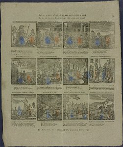 Hier ziet gij menig schoon taf'reel van trouw, beleid en moed-Catchpenny print-Borms 0384