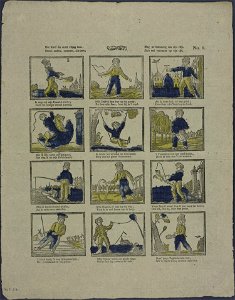 Het kind dat altijd vlijtig leert, Steeds ouders, meesters, alle eert-Catchpenny print-Borms 0515