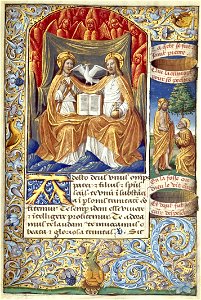 Heures de Charles VIII fol. 102R Trinité