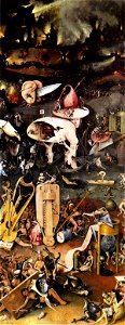 Hieronymus Bosch - Triptych of Garden of Earthly Delights (right wing) - WGA2523. Free illustration for personal and commercial use.
