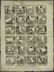 Hier hebt gy 't leeven en bedrijf van Jan de Wasser met zijn wijf-Catchpenny print-Borms 0876