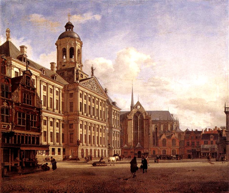Jan van der Heyden - The New Town Hall in Amsterdam - WGA11400
