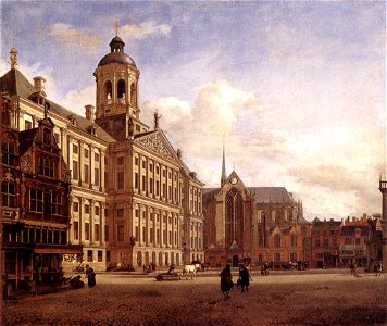 Jan van der Heyden - The New Town Hall in Amsterdam - WGA11400