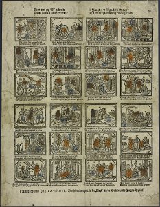 Hier ziet gy af-gebeeld ô jeugd, 't apostels leven, door Lucas voor-gesteld, en in de Handeling beschreven-Catchpenny print-Borms 0717