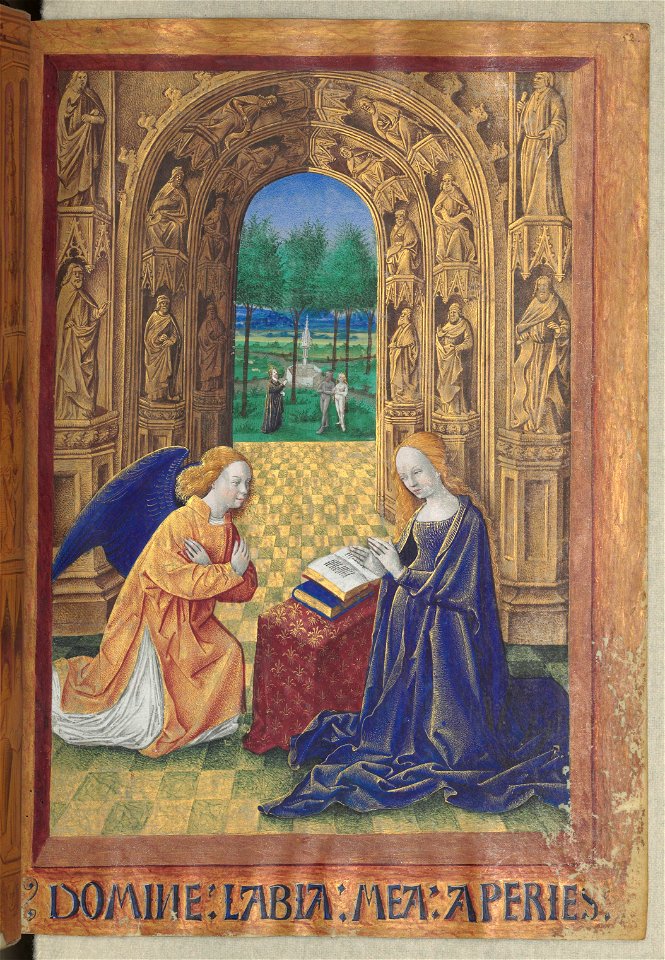 Heures de Louis de Laval - BNF Lat920 f52r (Annonciation)