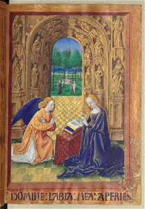 Heures de Louis de Laval - BNF Lat920 f52r (Annonciation)